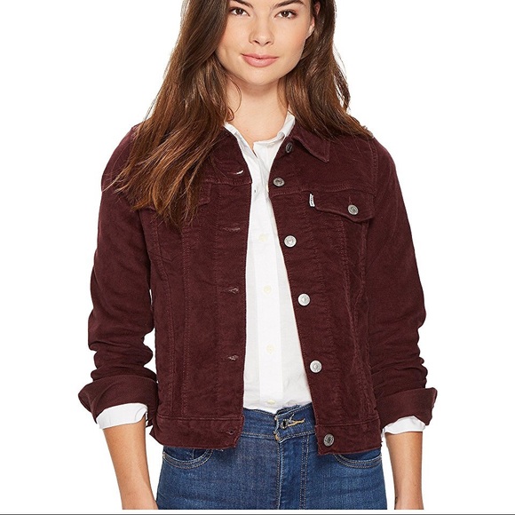 original sherpa trucker jacket red